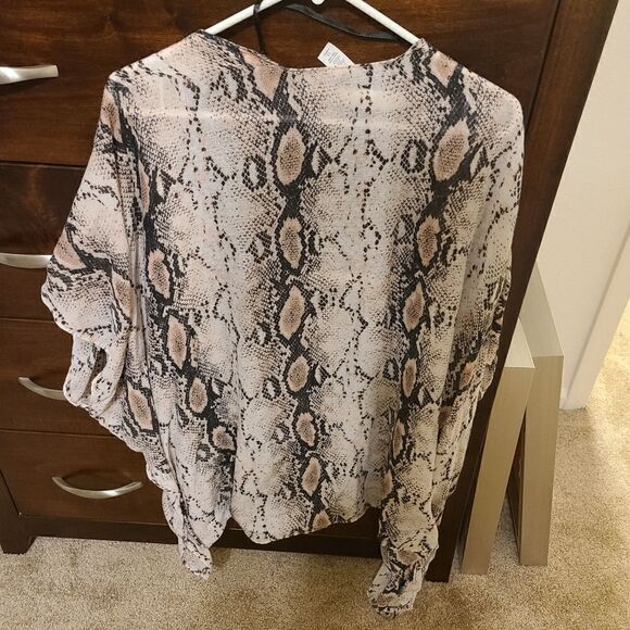 Kimono snakeskin flowy size S - Picture 2 of 2